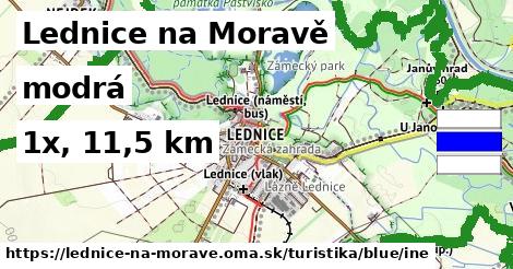 Lednice na Moravě Turistické trasy modrá iná