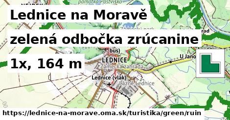 Lednice na Moravě Turistické trasy zelená odbočka zrúcanine
