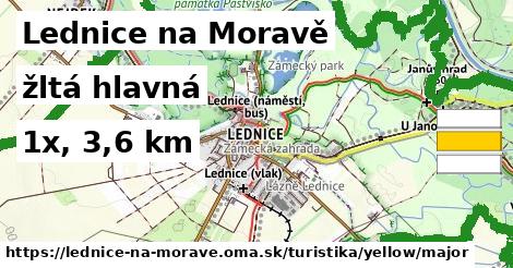 Lednice na Moravě Turistické trasy žltá hlavná