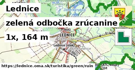 Lednice Turistické trasy zelená odbočka zrúcanine