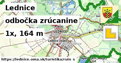 Lednice Turistické trasy odbočka zrúcanine 