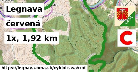 Legnava Cyklotrasy červená 