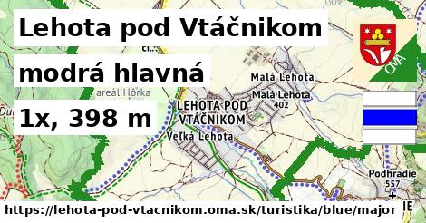 Lehota pod Vtáčnikom Turistické trasy modrá hlavná