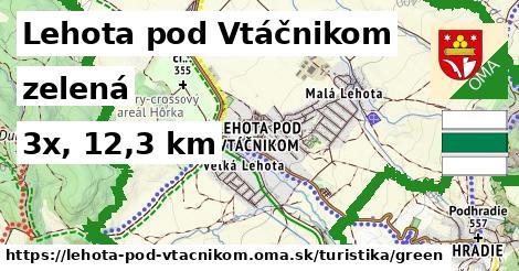 Lehota pod Vtáčnikom Turistické trasy zelená 