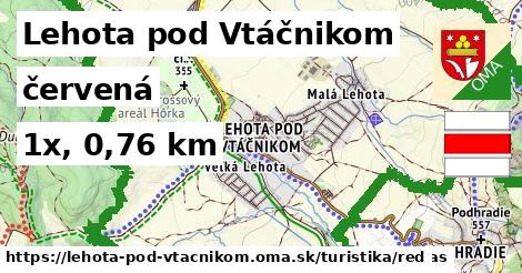 Lehota pod Vtáčnikom Turistické trasy červená 