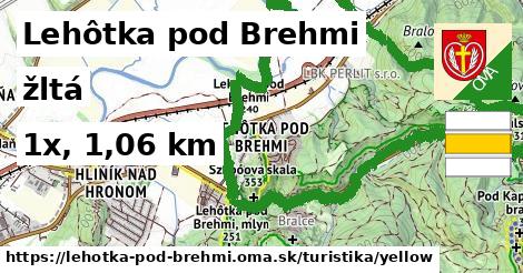 Lehôtka pod Brehmi Turistické trasy žltá 