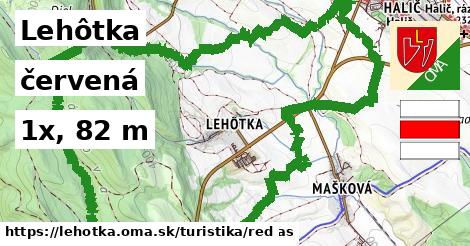 Lehôtka Turistické trasy červená 