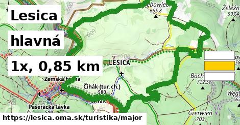 Lesica Turistické trasy hlavná 