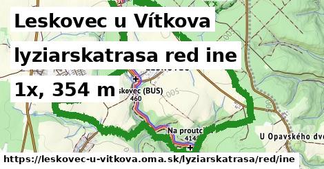 Leskovec u Vítkova Lyžiarske trasy červená iná
