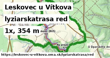 Leskovec u Vítkova Lyžiarske trasy červená 