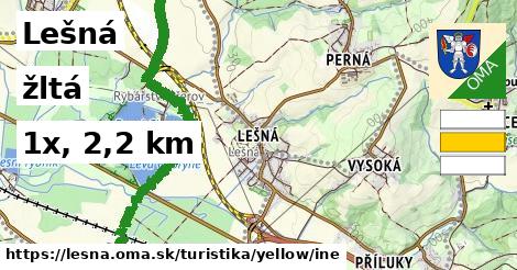 Lešná Turistické trasy žltá iná