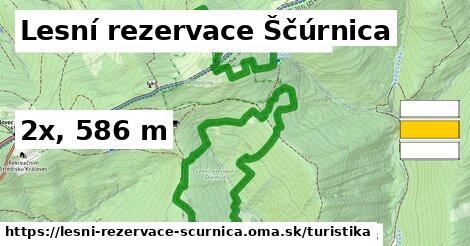 Lesní rezervace Ščúrnica Turistické trasy  