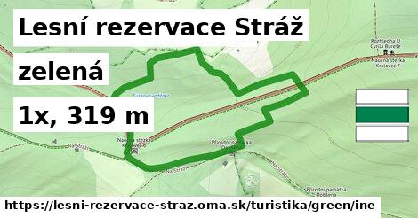 Lesní rezervace Stráž Turistické trasy zelená iná