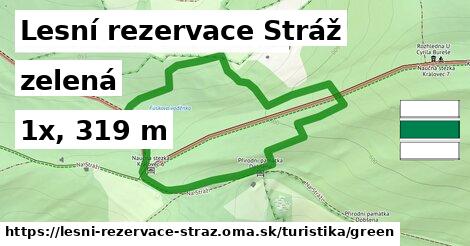 Lesní rezervace Stráž Turistické trasy zelená 