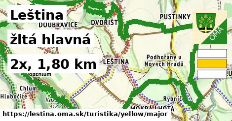 Leština Turistické trasy žltá hlavná