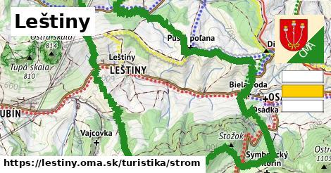 Leštiny Turistické trasy strom 