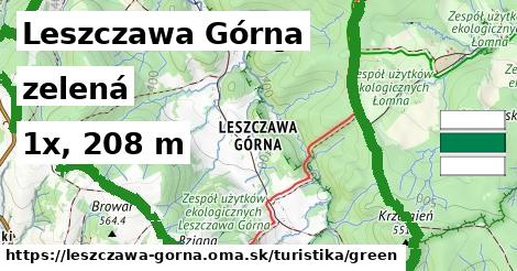 Leszczawa Górna Turistické trasy zelená 
