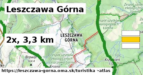 Leszczawa Górna Turistické trasy  