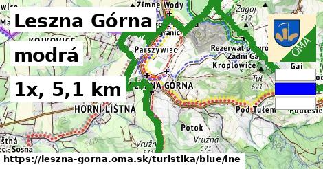 Leszna Górna Turistické trasy modrá iná