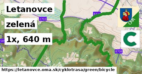 Letanovce Cyklotrasy zelená bicycle