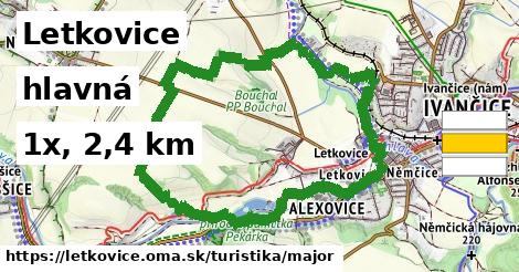 Letkovice Turistické trasy hlavná 