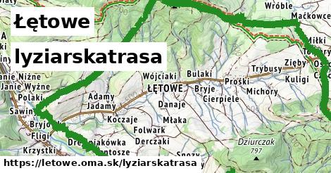 Łętowe Lyžiarske trasy  