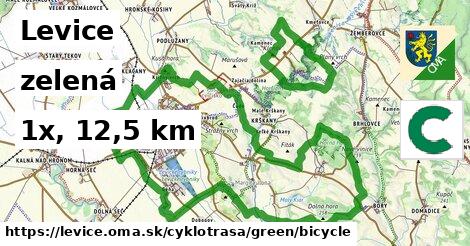 Levice Cyklotrasy zelená bicycle