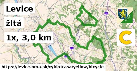 Levice Cyklotrasy žltá bicycle
