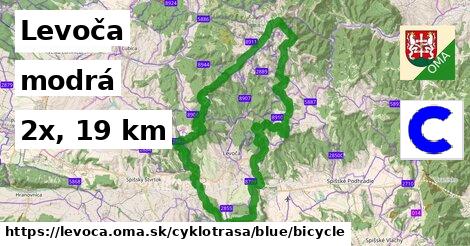 Levoča Cyklotrasy modrá bicycle