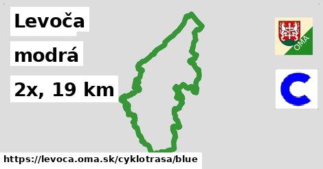 Levoča Cyklotrasy modrá 