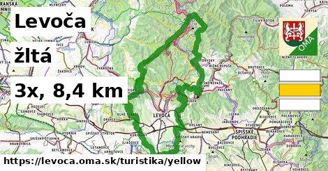 Levoča Turistické trasy žltá 