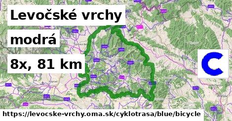 Levočské vrchy Cyklotrasy modrá bicycle
