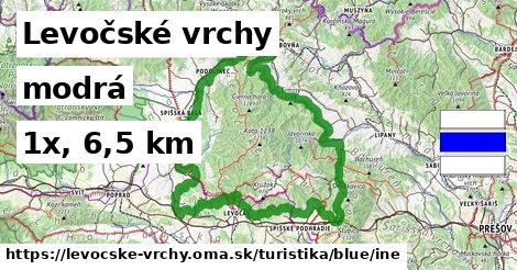 Levočské vrchy Turistické trasy modrá iná