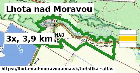 Lhota nad Moravou Turistické trasy  