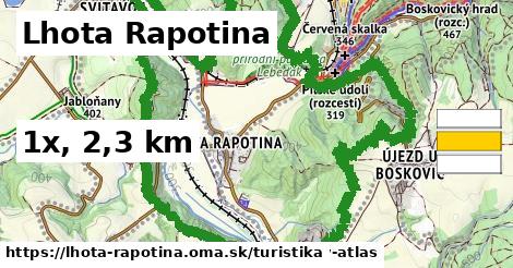 Lhota Rapotina Turistické trasy  
