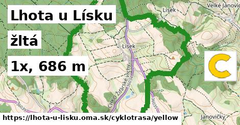 Lhota u Lísku Cyklotrasy žltá 