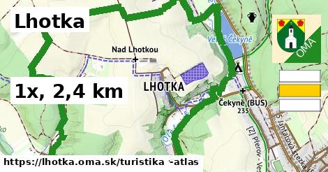 Lhotka Turistické trasy  