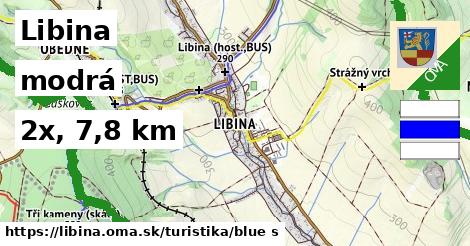 Libina Turistické trasy modrá 