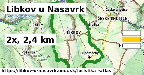 Libkov u Nasavrk Turistické trasy  