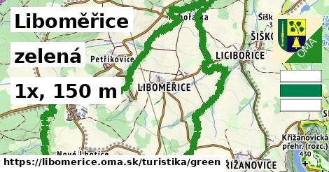 Liboměřice Turistické trasy zelená 