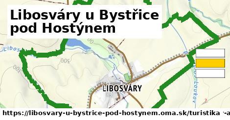 Libosváry u Bystřice pod Hostýnem Turistické trasy  