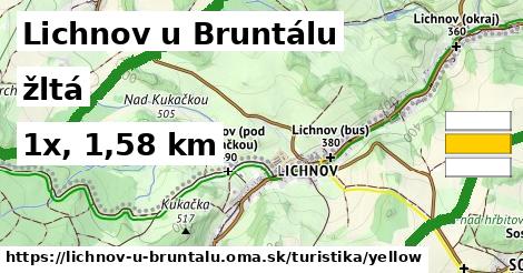 Lichnov u Bruntálu Turistické trasy žltá 