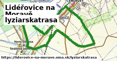 Lidéřovice na Moravě Lyžiarske trasy  