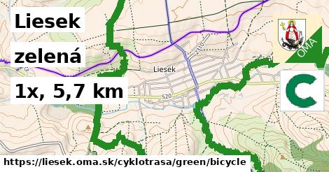 Liesek Cyklotrasy zelená bicycle