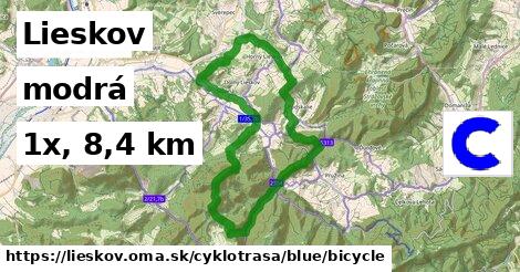 Lieskov Cyklotrasy modrá bicycle