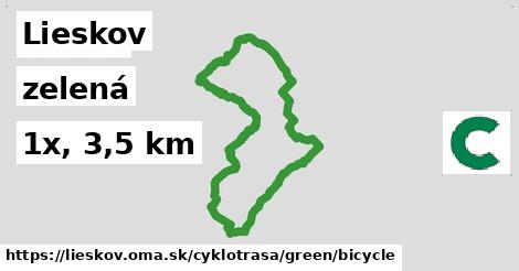 Lieskov Cyklotrasy zelená bicycle