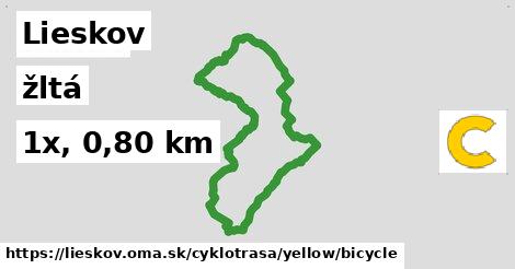 Lieskov Cyklotrasy žltá bicycle