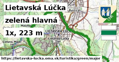 Lietavská Lúčka Turistické trasy zelená hlavná