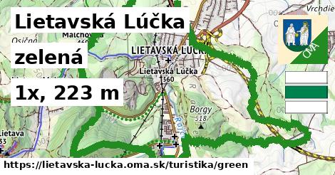 Lietavská Lúčka Turistické trasy zelená 