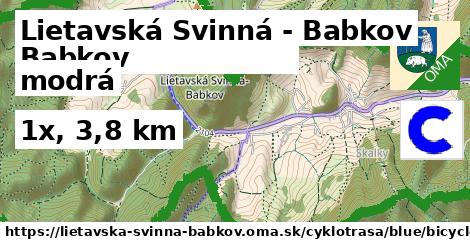 Lietavská Svinná - Babkov Cyklotrasy modrá bicycle